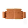 Atelier Del Sofa Bonjo Walnut - Sofá de 3 plazas Rojo azulejo